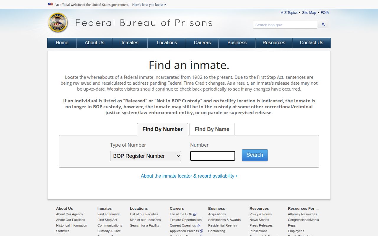Lamar County released last 72 hours Federal Bureau of Prisons inmate locator